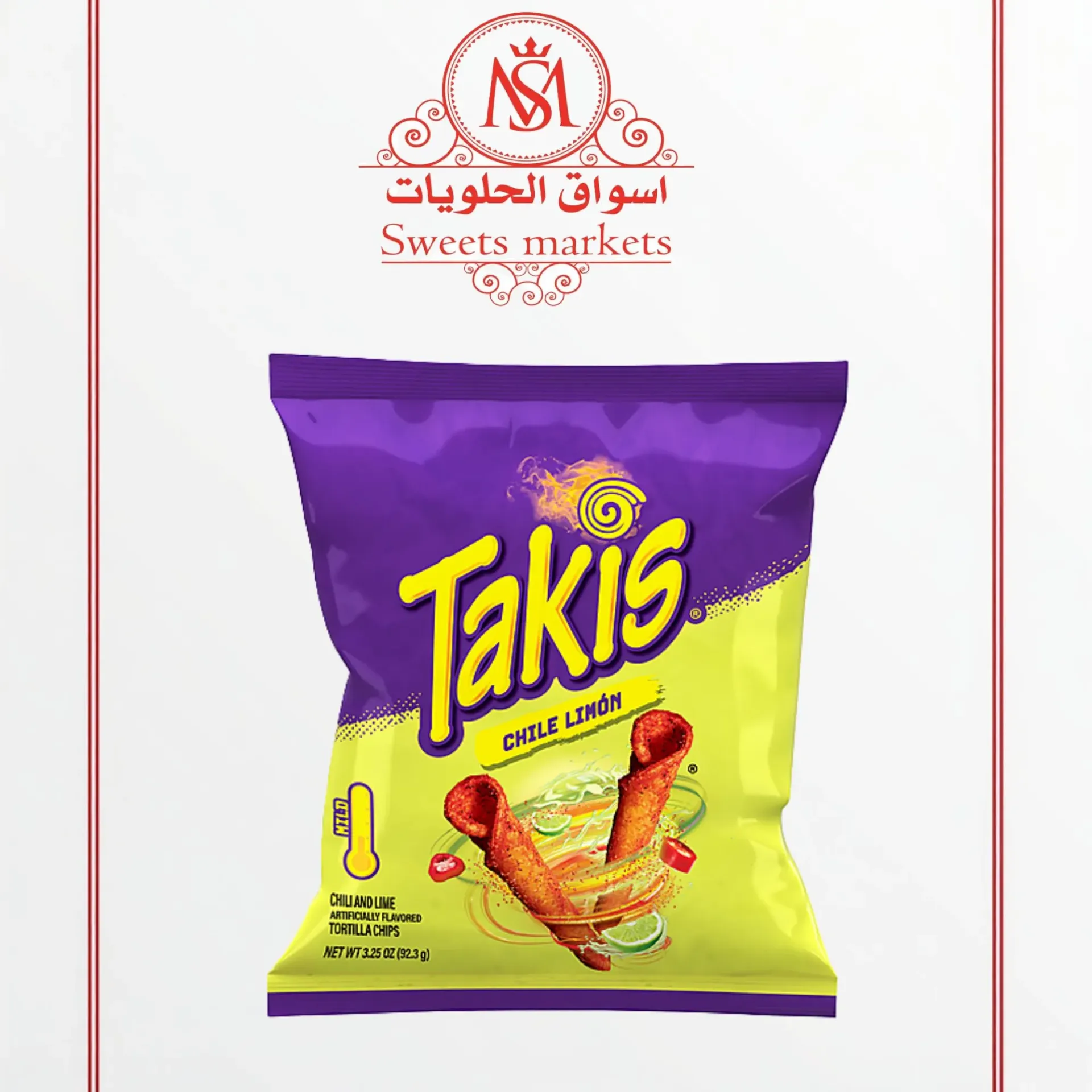 تاكيس فلفل حار ليمون 92.3  جم TAKIS CHILLI LEMON 92.3 GM