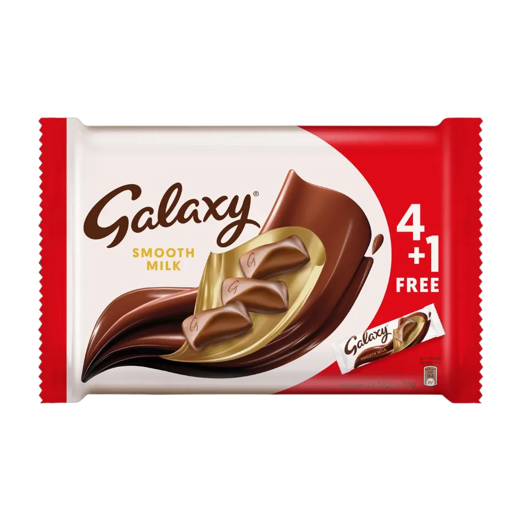 جالاكسى سموث ميلك 30جم*5/GALAXY SMOOTH MILK 30G*5