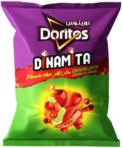 دوريتوس دايناميتا حار نار ليمون 45  جم/DORITOS DINAMITA FLAMING HOT LIME 45 G