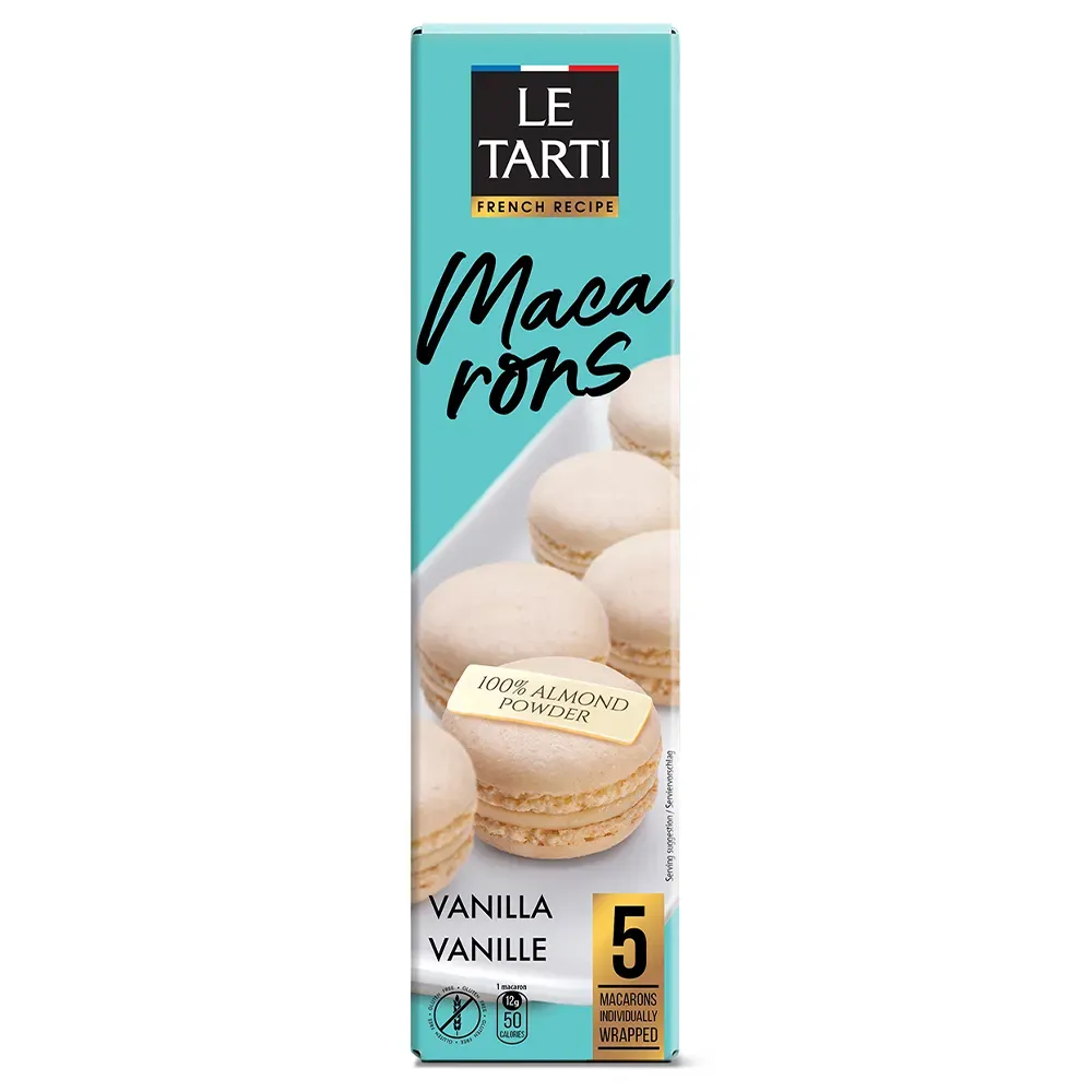 LE TARTI MACARONS VANILLA FLAVOR 60G - لى تارتى كعك المكرونة بنكهة الفانيلا 60  جم