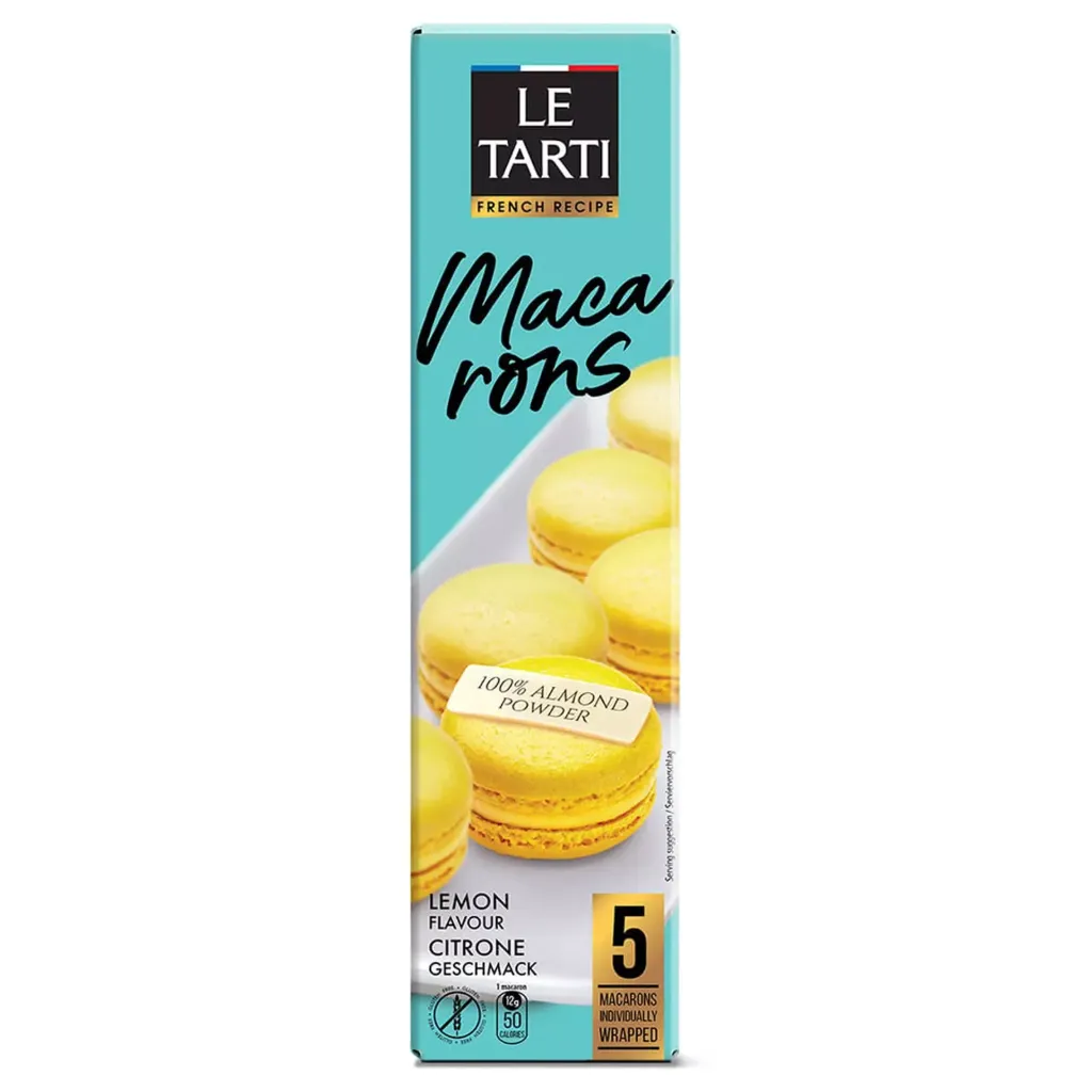LE TARTI MACARONS LEMON FLAVOR 60G - لى تارتى كعك المكرونة بنكهة الليمون 60  جم
