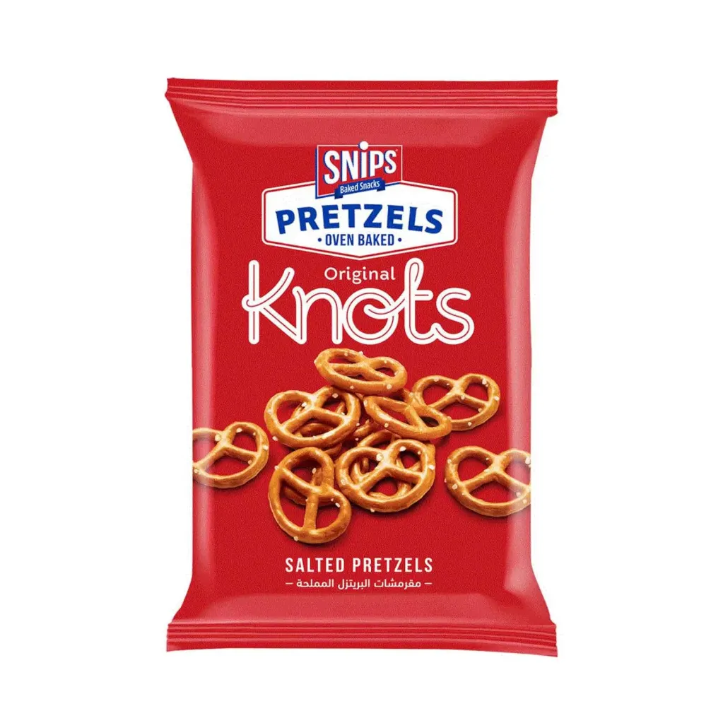 سنيبس سناك مخبوز مقرمشات البريتزل الممحلة 30 جم/SNIPS BAKED SNACKS PRETZELS SALT 30 G