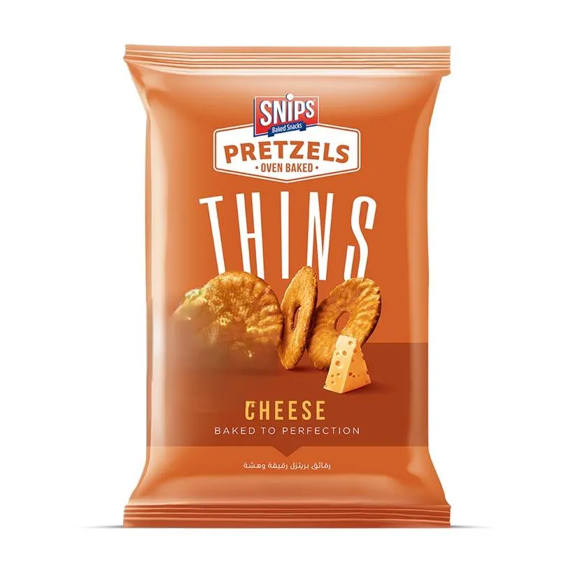 سنيبس رقائق البريتزل بالجبنة 75 جم/SNIPS PRETZELS THINS CHEESE 75 G