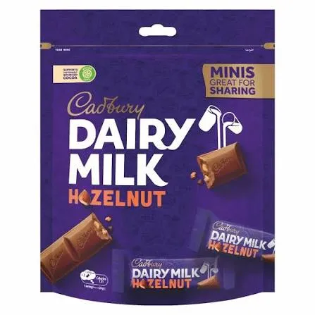 كادبورى ديرى ميلك مينيز شوكولاتة البندق 156 جم/CADBURY DAIRY MILK MINIS HAZELNUT 156 G