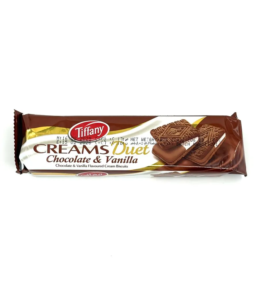 تيفانى كريمز دويت نكهة الشوكولاتة والفانيلا 80 جم/TIFFANY CREAMS DUET VHOCOLATE & VANILLA 80 G