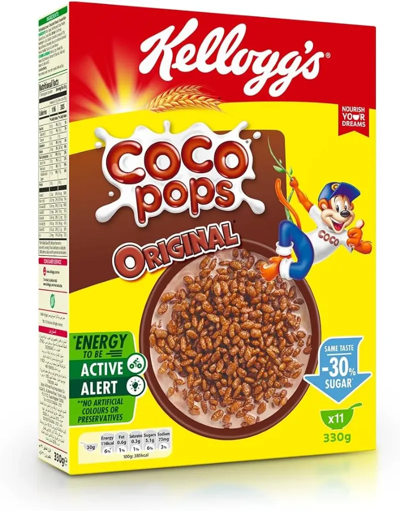 كيلوجز كوكو بوبس أوريجينال 330  جم/KELLOGG'S COCO POPS ORIGINAL 330 G