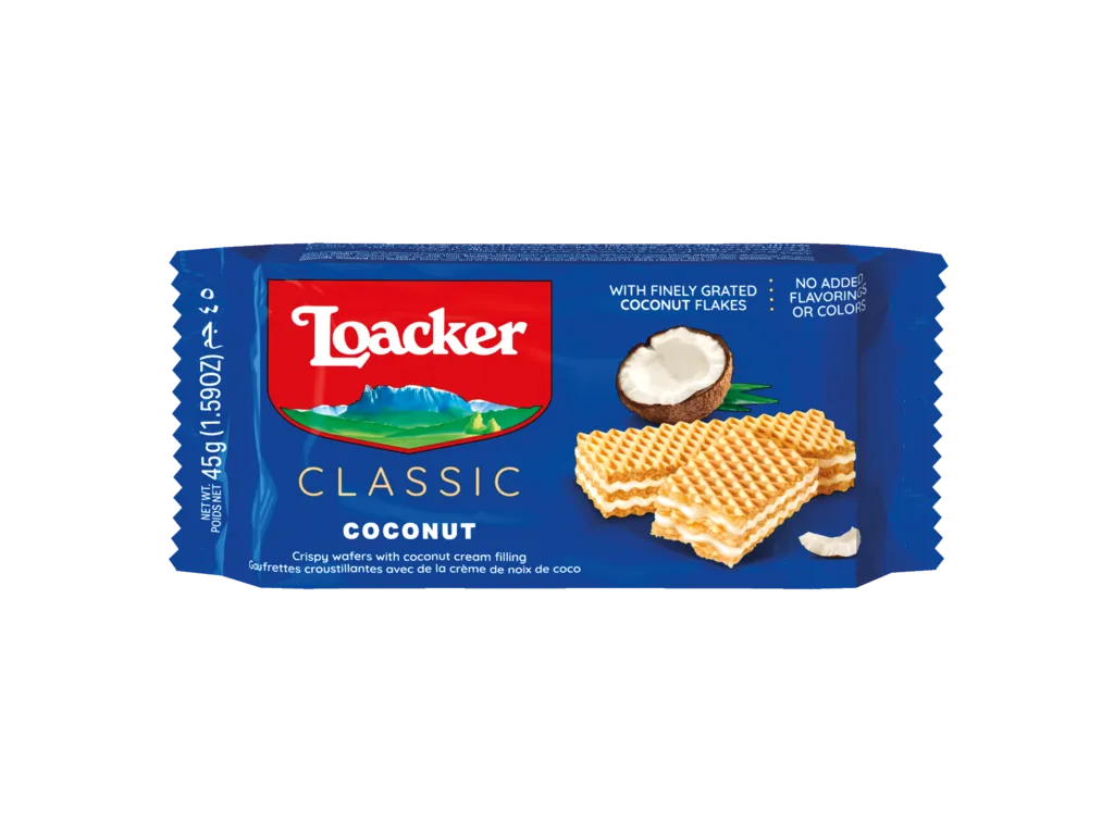 لوكر كلاسيك جوز الهند 45 جم/LOACKER CLASSIC COCONUT 45 G