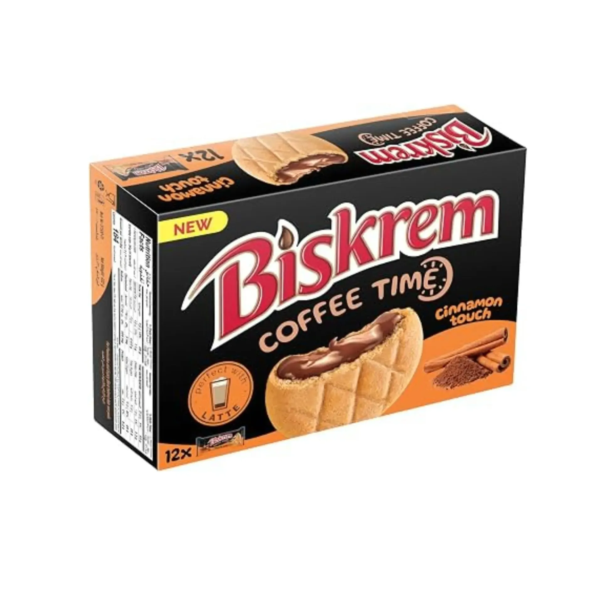 ULKER BISCUITS FILLED WITH COFFE & CINNAMON 12*36g - اولكر بسكويت بسكريم بالقهوة والقرفة 12*36جرام