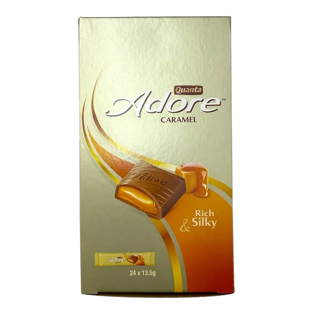 شوكولاتة أدور بالكراميل 13.5 جم*24/QUANTA ADORE CHOCOLATE WITH CARAMEL 13.5 *24