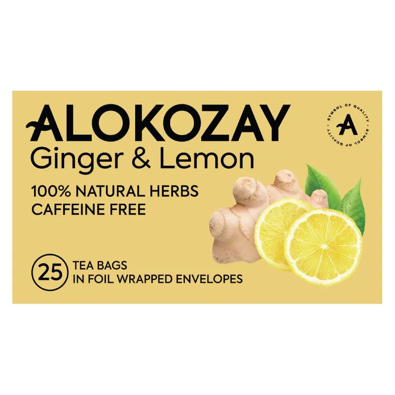 الكوزى زنجبيل وليمون 45  جم/ALOKOZAY GINGER&LEMON 45 G