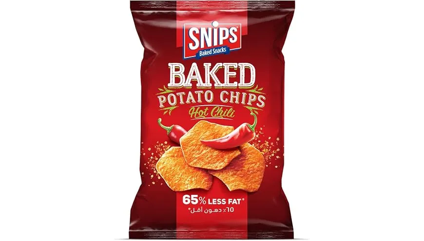 سنيبس سناك مخبوز شيبس  البطاطا بالفلفل الحار  200  جم/SNIPS BAKED SNACKS BAKED POTATO CHIPS HOT CHILLI 200 G
