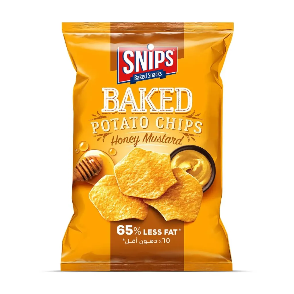 سنيبس سناك مخبوز شيبس  البطاطا بالعسل والخردل 200  جم/SNIPS BAKED SNACKS BAKED POTATO CHIPS HONEY MUSTARD 200 G