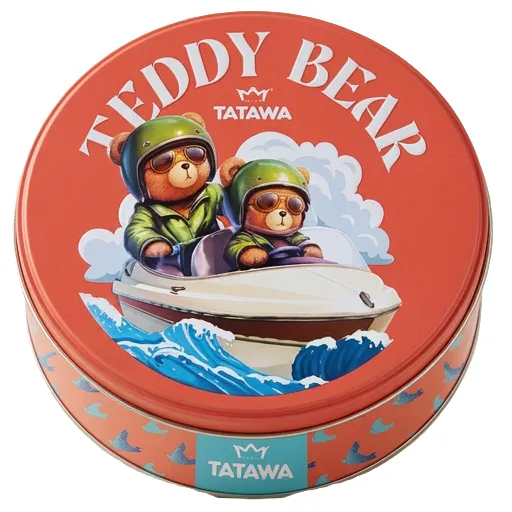 بسكويت الزبدة بالشوكولاتة  تيدى بير القارب 80  جم/TATAWA BUTTER COOKIES CHOCOLATE TEDDY BEAR BOAT 80 G
