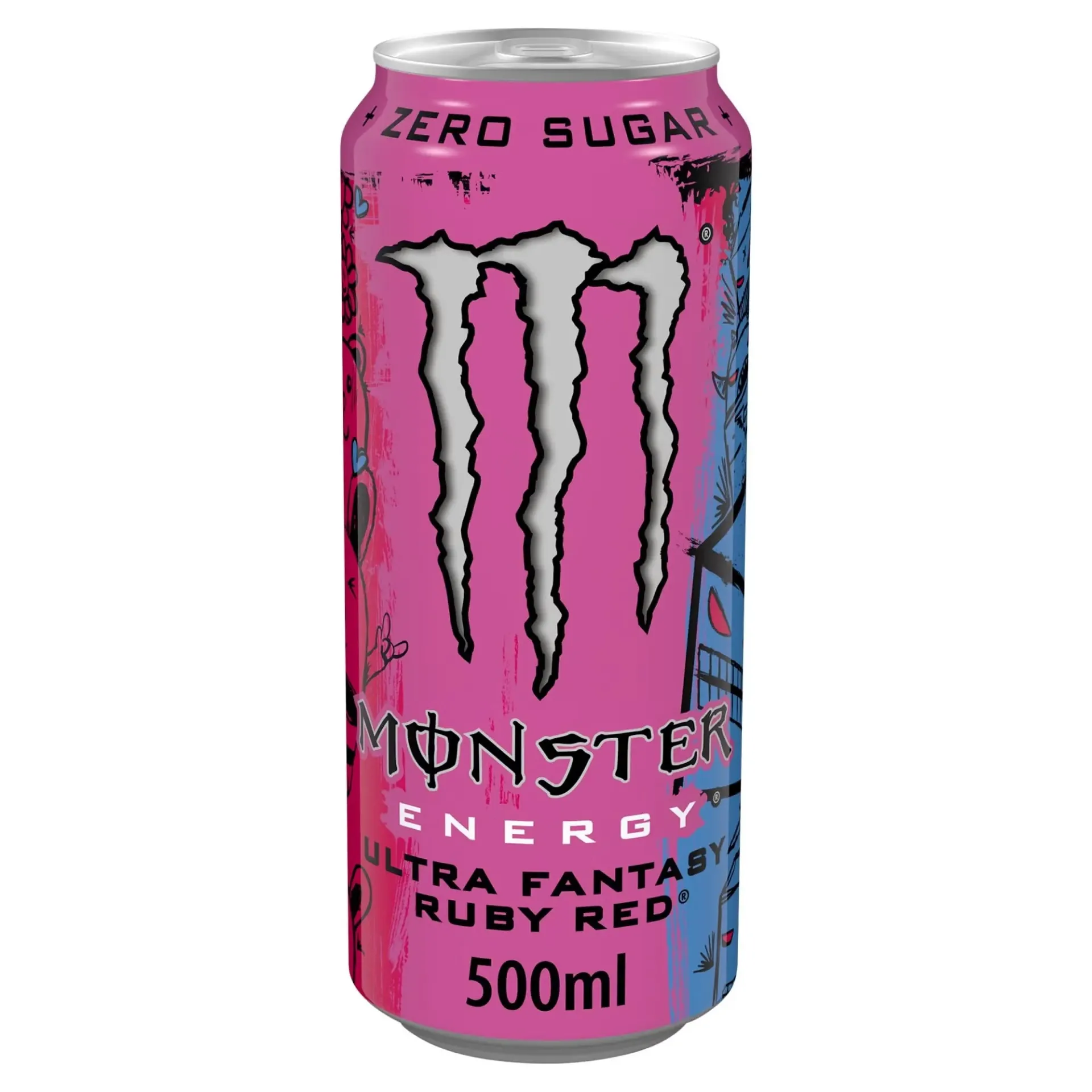مونستر الترا خالى من السكر روبى رد 500  مل/MONSTER ULTRA FANTASY RUBY RED FREE SUGAR 500 ML
