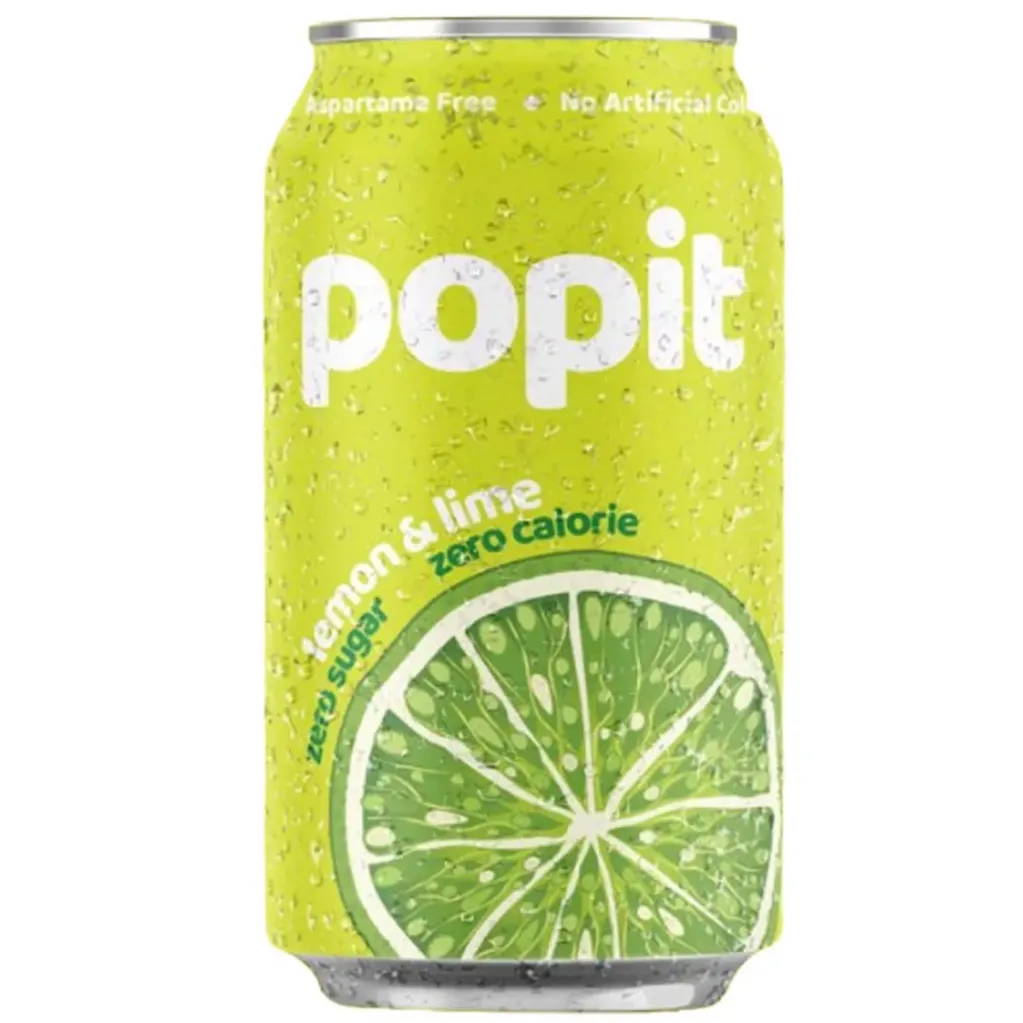 بوب ات ليمون زيرو سكر 300  مل POP IT LEMON ZERO SUGAR 300 ML