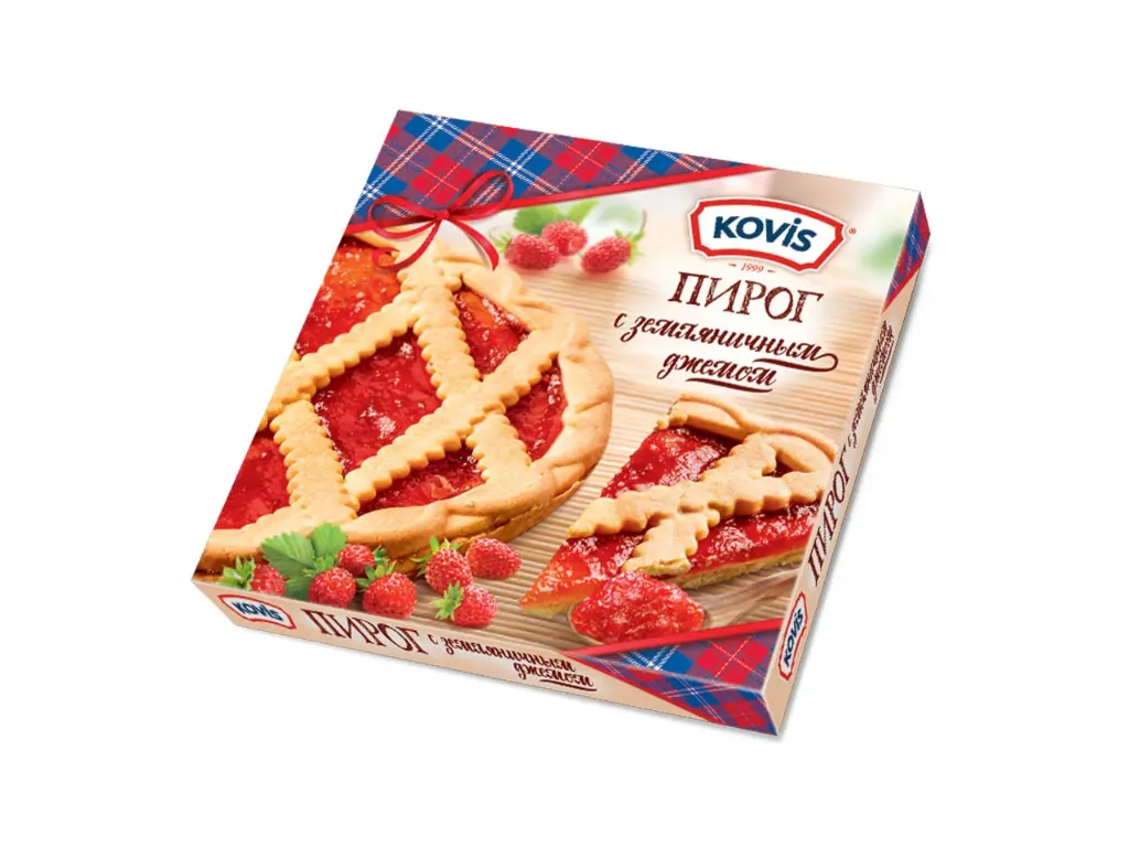 كوفيس فطيرة مع مربى الفراولة 430  جم KOVIS SHORT PIE WITH STRAWBERRY JAM 430 G