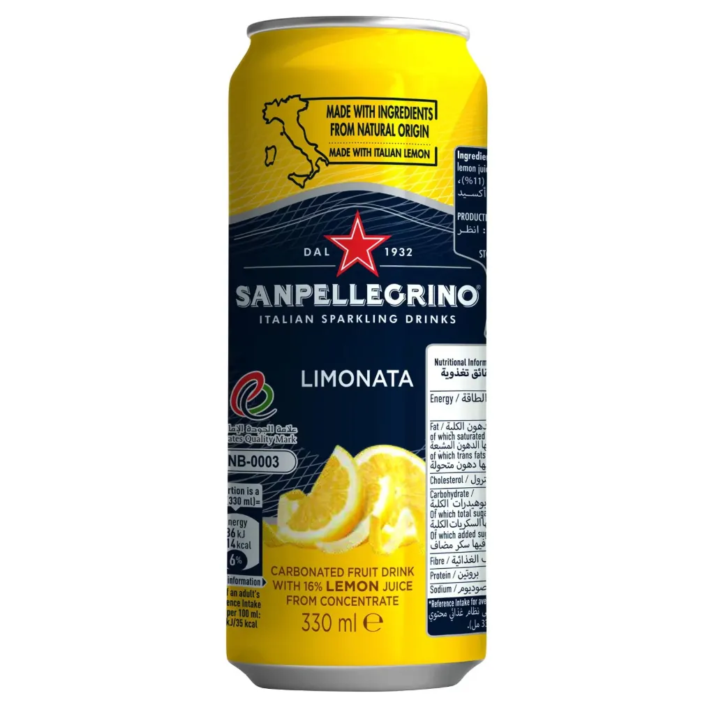 سان بليجرينو مشروب ليمون غازى 330  مل SANPELLEGRINO CARBONATED LEMON JUICE 330 G
