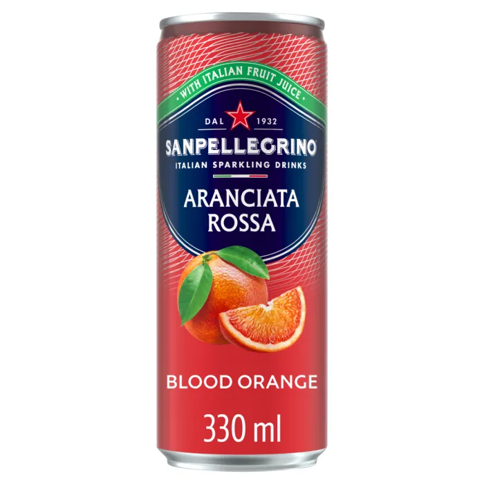 سان بليجرينو مشروب برتقال احمر غازى 330  مل SANPELLEGRINO CARBONATED BLOOD ORANGE JUICE 330 G