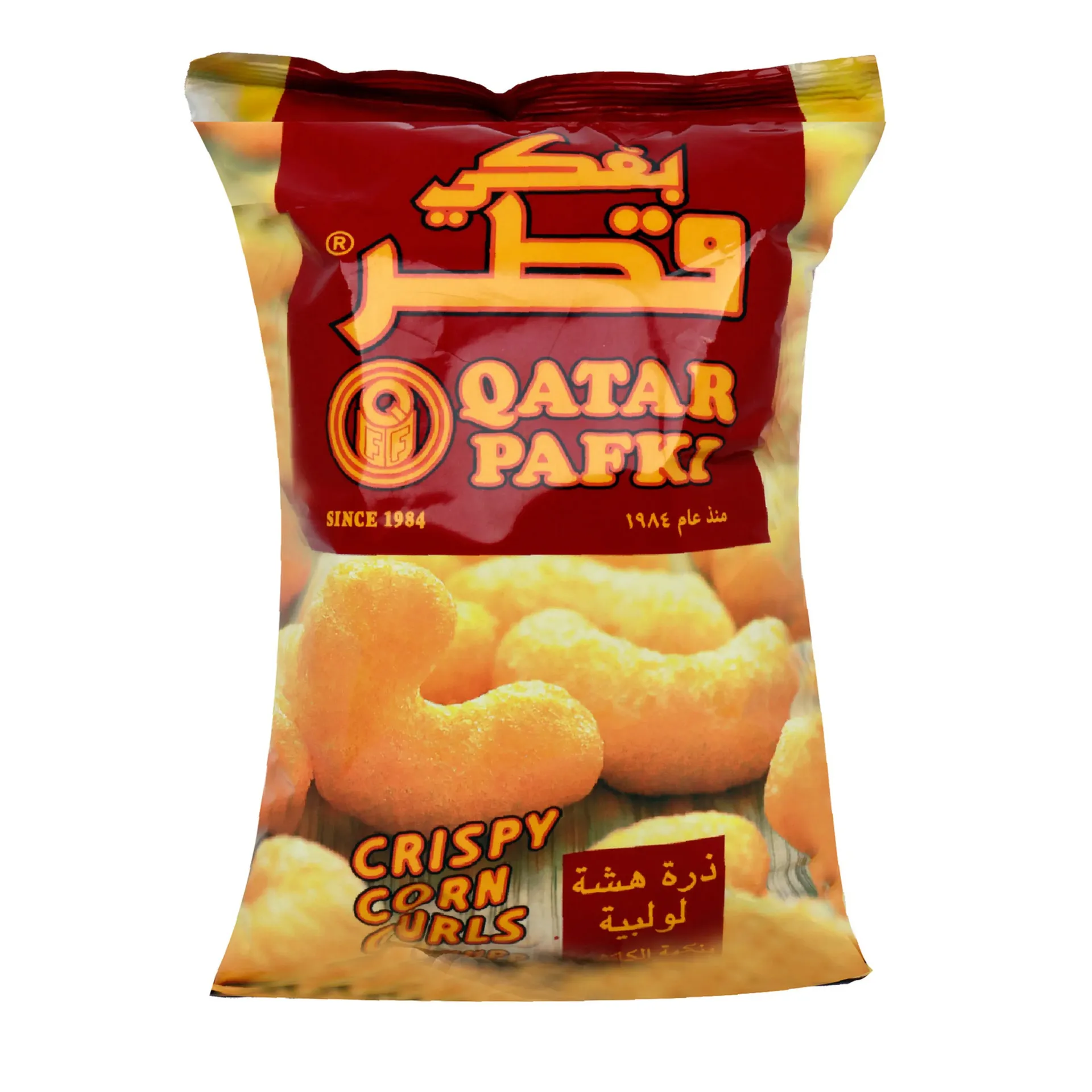 بفكى قطر  ذرة هشه بالكاتشب 80  جم/QATAR PAFAKI CRISPY CORN CURLS KETCHUP 80 G