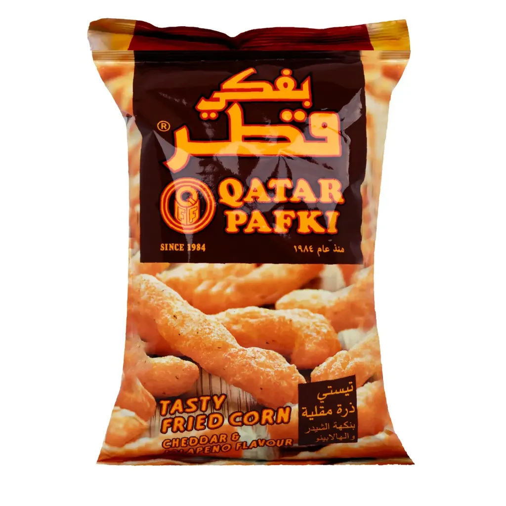 بفكى قطر تيستى ذرة بالشيدر والهالبينو 160  جم/QATAR PAFAKI TASTY CORN CHEDDAR&JALAPENO 160 G