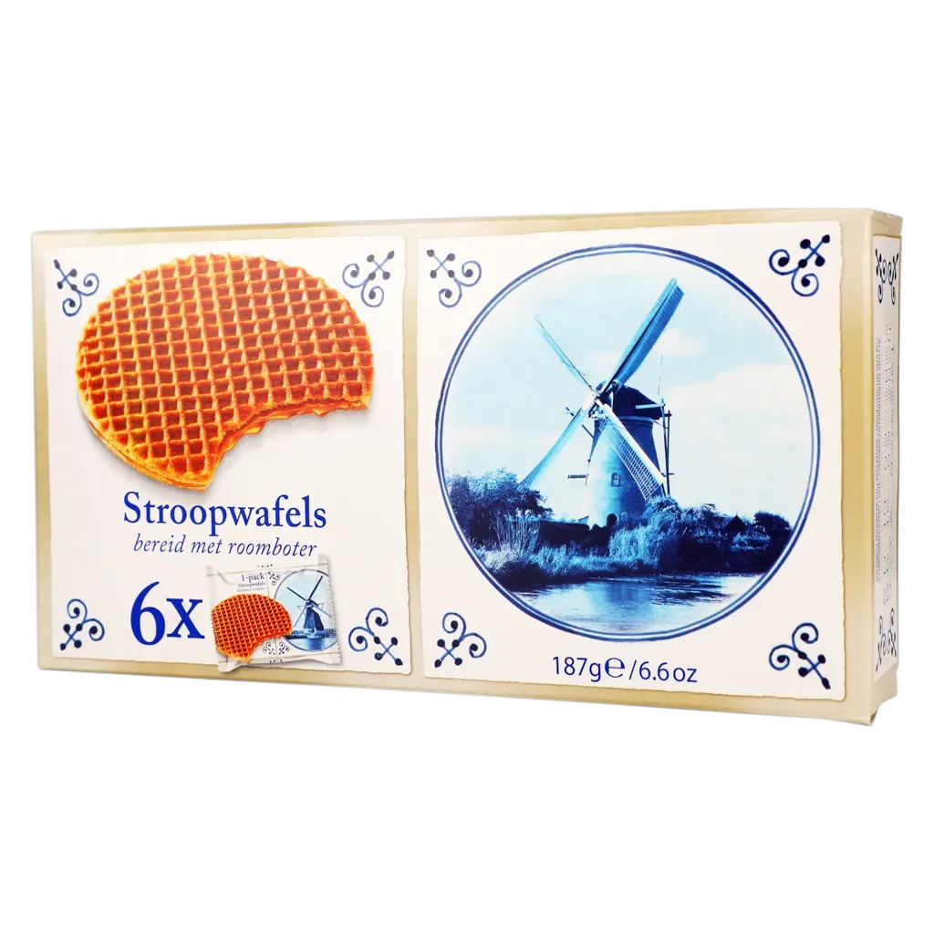ستروب وافل فطائر وافل محلاة بالزبدة 187 جم/STROOPWAFELS BERIED MET ROOMBOTER 187 G