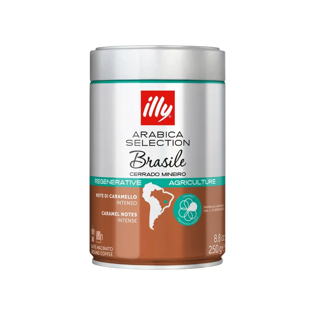 قهوة ايلى ارابيكا البرازيل 250 جم/ILLY GROUNDED COFFE BRASILLE ARABICA SELECTION 250 G