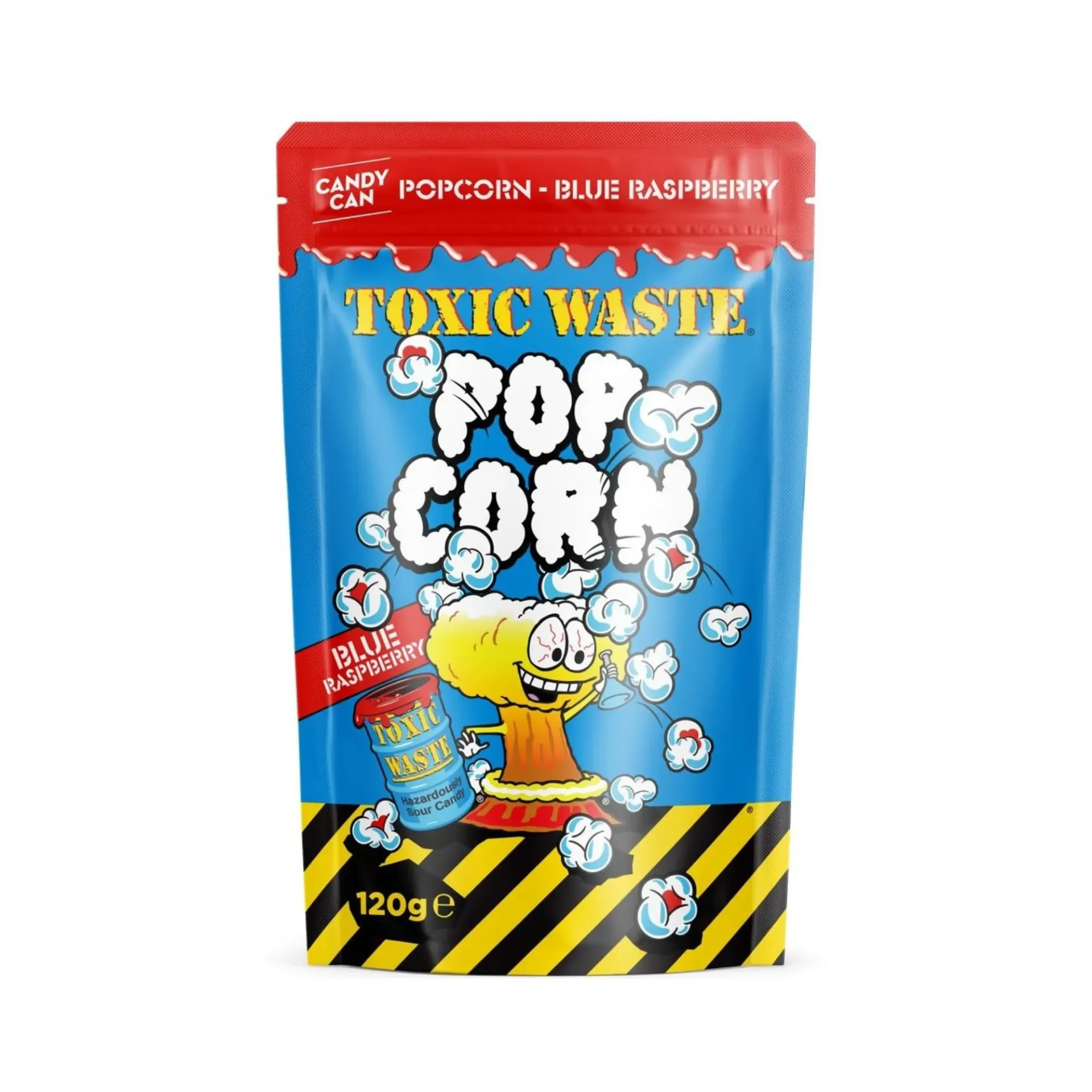 توكسيك ويست بوب كورن نكهة التوت 120  جم/TOXIC WASTE BLUE POP CORN RASPBERRY 120 G
