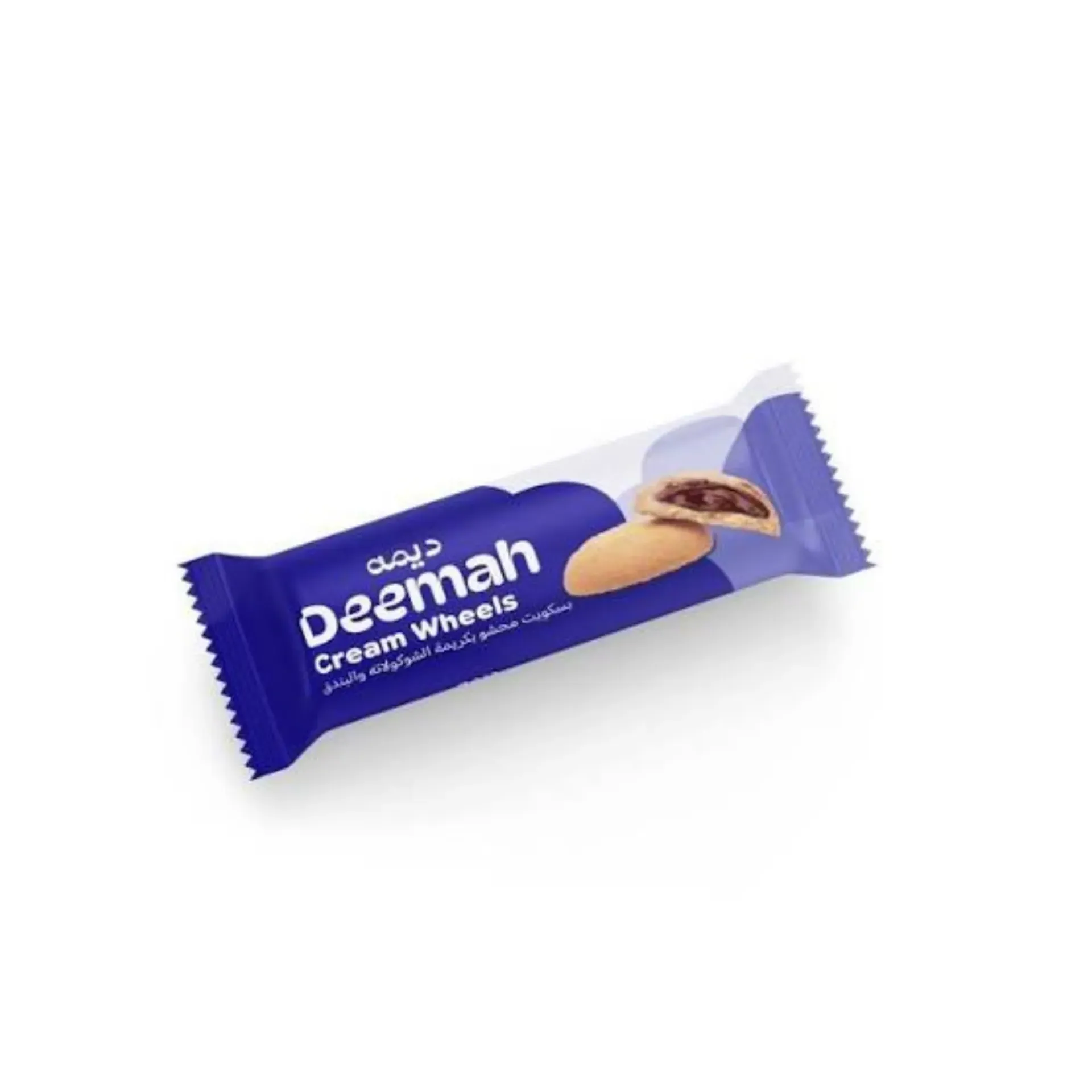 ديمه بسكويت محشو بكريمة الشوكولاتة والبندق 60  جم/DEEMAH CREAM WHEELS CHOCO 60 G