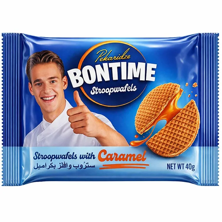 ستروب وافلز بالكراميل 40  جم/BONTIME STROOPWAFLE CARAMEL40 G
