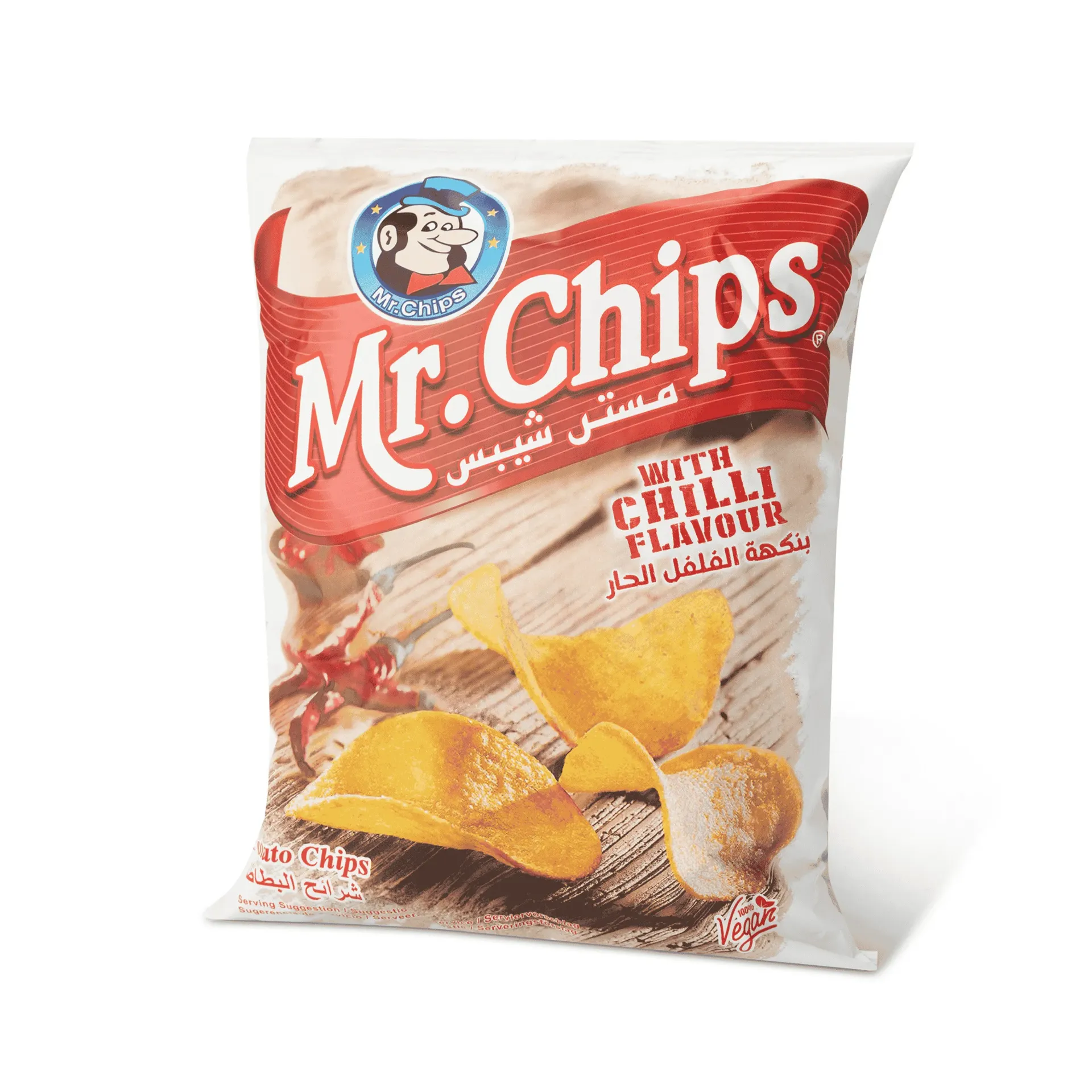 مستر شيبس نكهة الفلفل الحار 80  جم/MR CHIPS WITH CHILLI FLAVOR 80 G