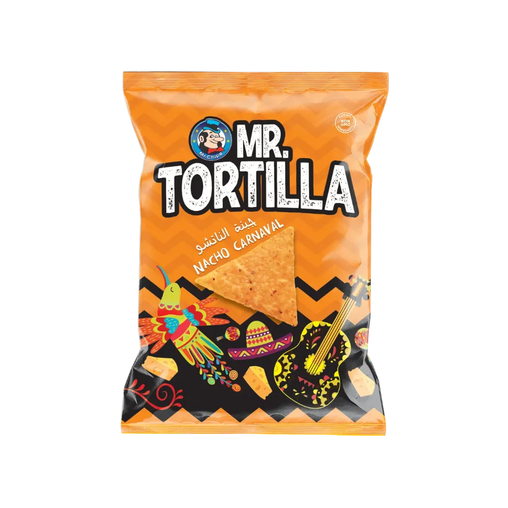 مستر تورتيلا نكهة جبنة الناتشو 75  جم/MR TORTILLA NACHO CHEESE 75 G