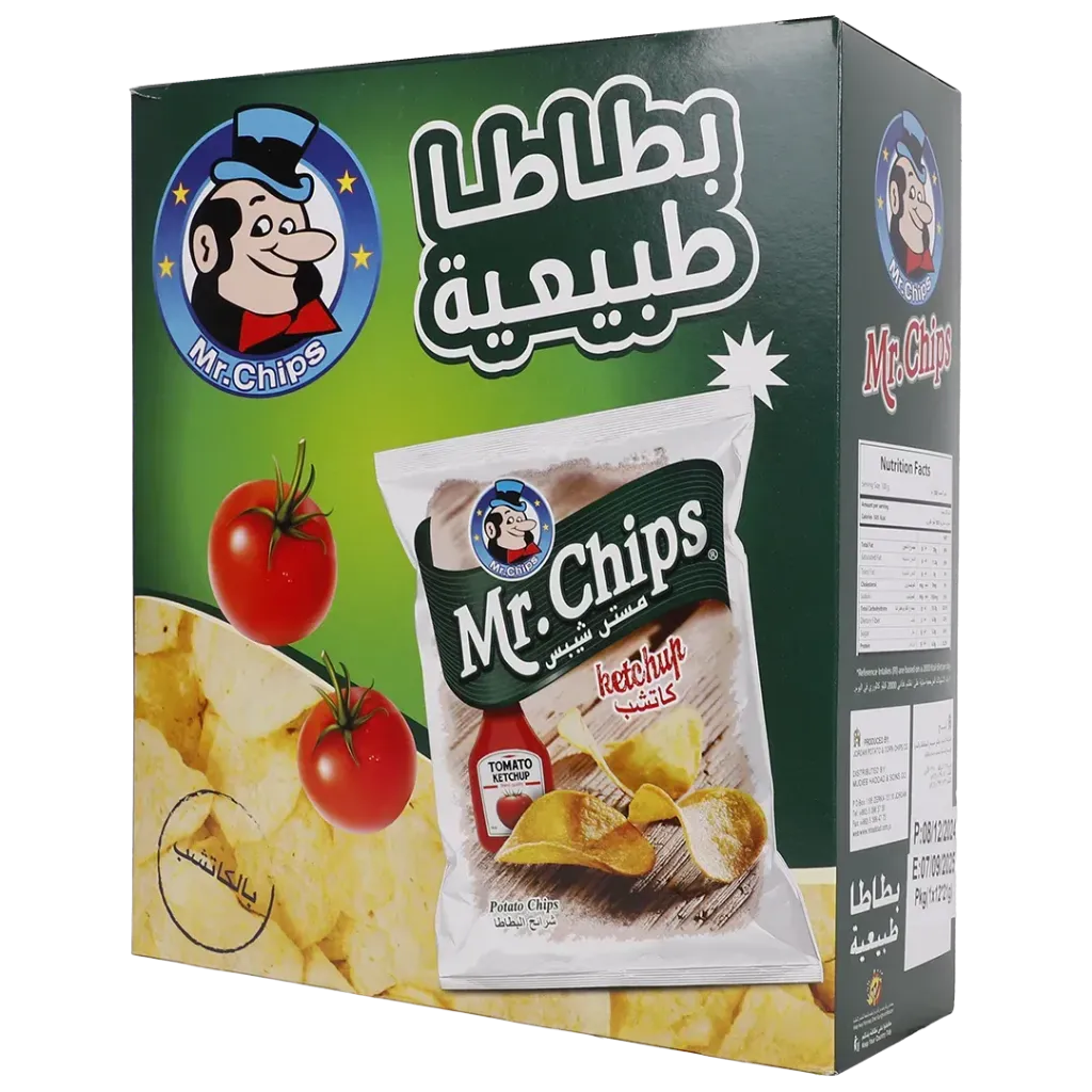 MR CHIPS KETCHUP 21G*12 - مستر شيبس بالكاتشب 21جم *12