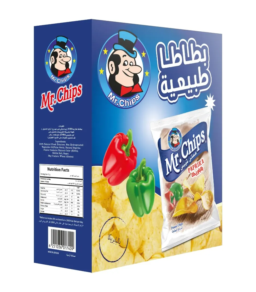 مستر شيبس نكهة البابريكا 21  جم*12/MR CHIPS PAPRIKA 21 G*12
