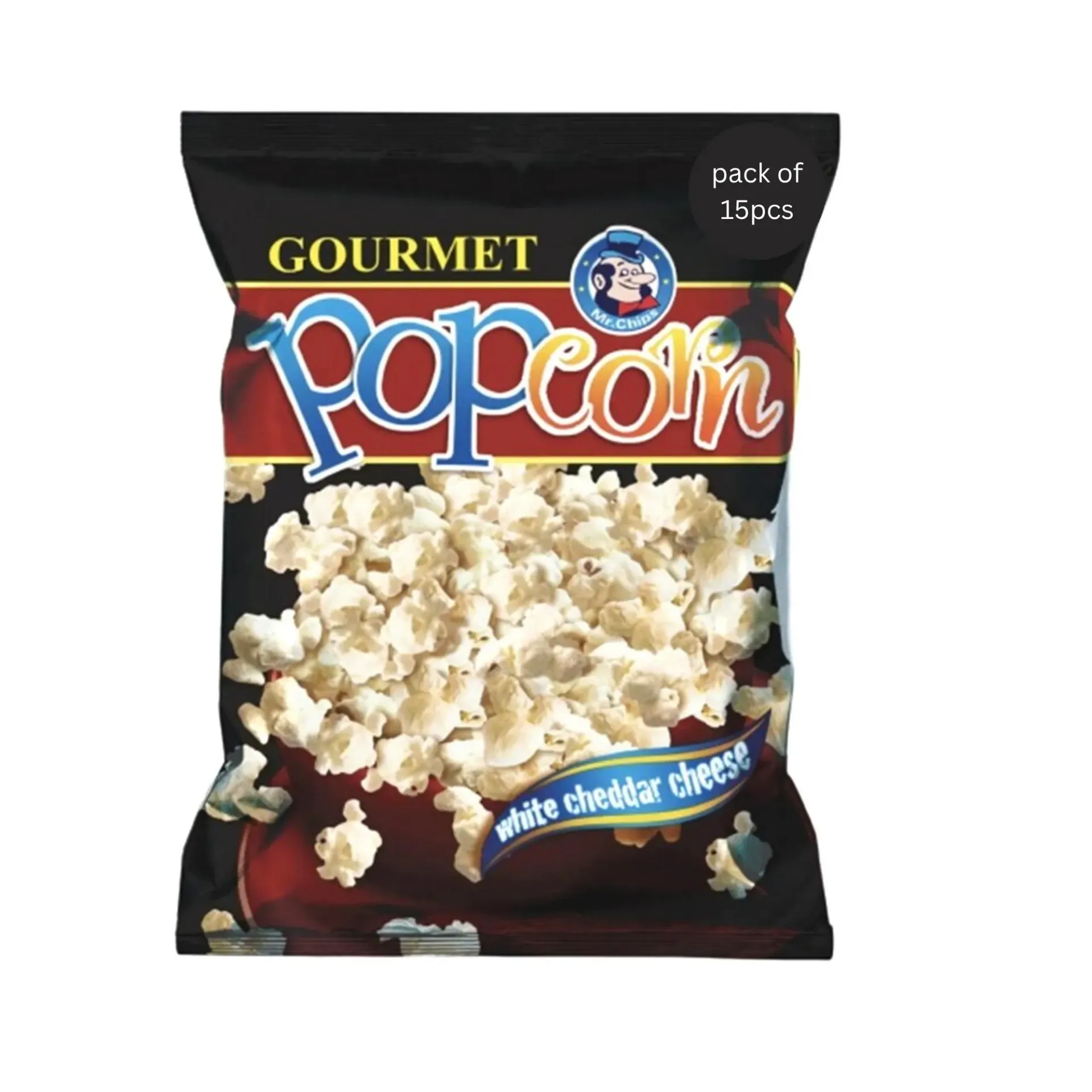 مستر شيبس بوب كورن جبنة الشيدر 16  جم*15/MR CHIPS POP CORN CHEEDAR CHEESE 16 G*15