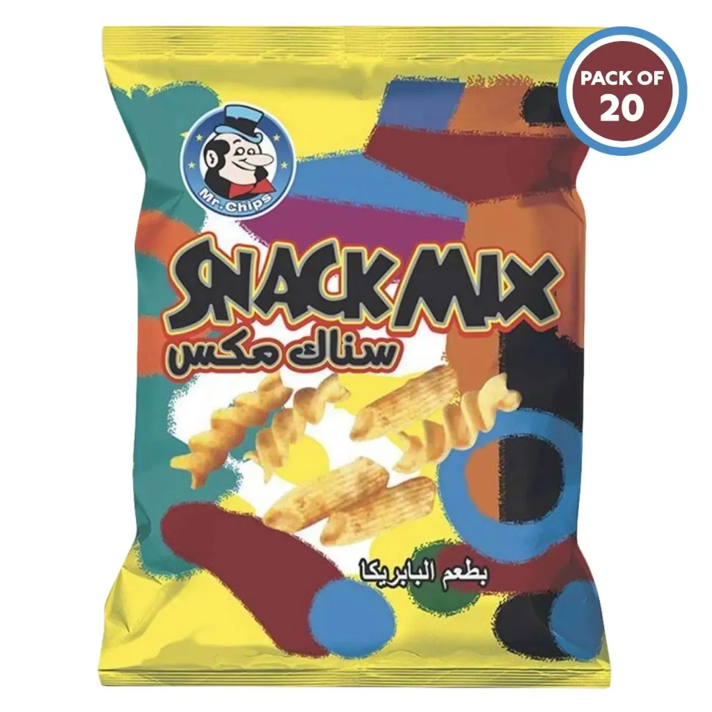 مستر شيبس سناك مكس البابريكا 14 جم*20/MR CHIPS SNACK MIX PAPRIKA 14 G*20