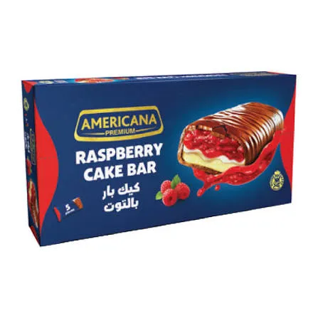 امريكانا كيك بار بالتوت 5*35  جم AMERICANA RASPBERRY CAKE BAR 5*35 G