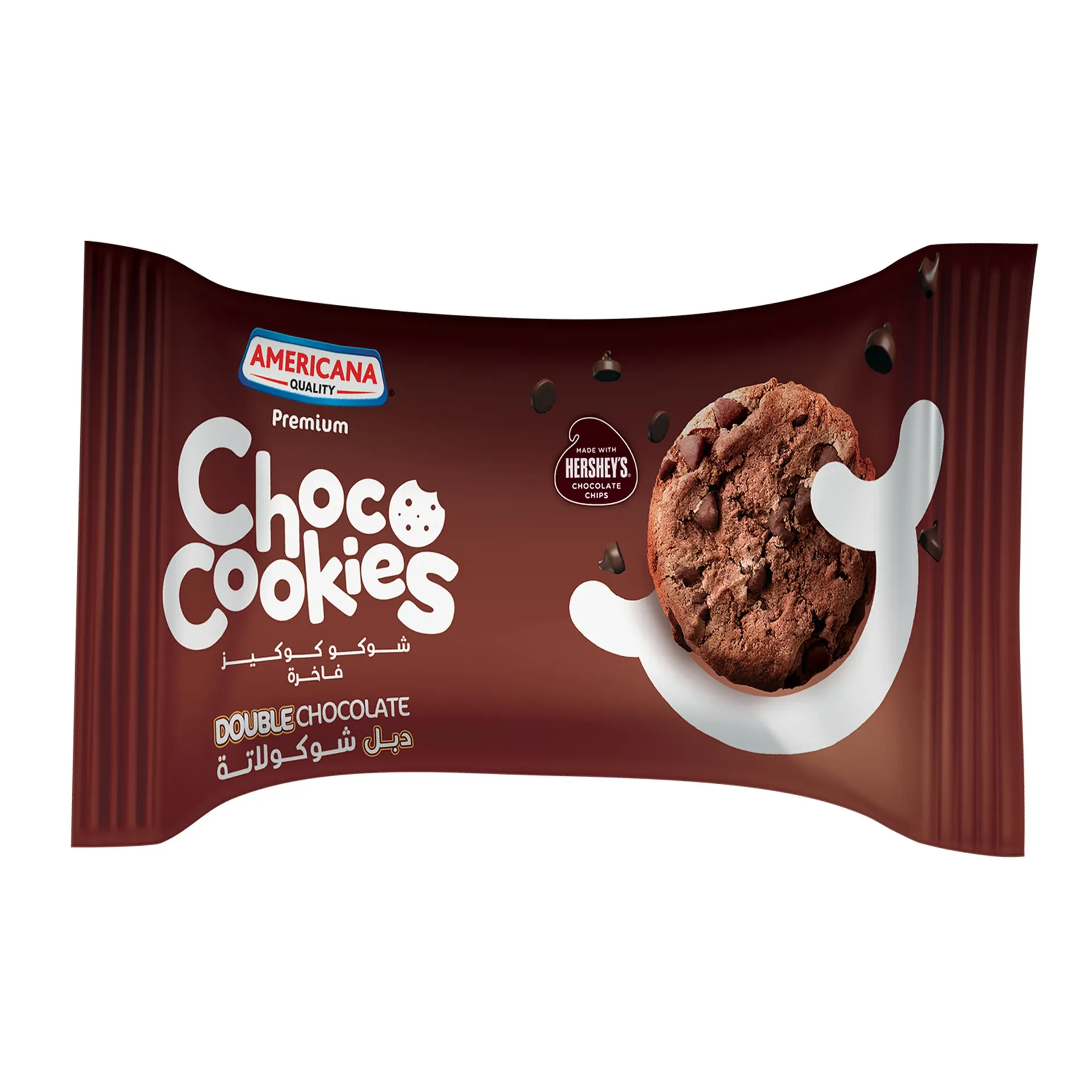 امريكانا دبل شوكو كوكيز 45 جم AMERICANA DOUBLE CHOCO COOKIES 45 G