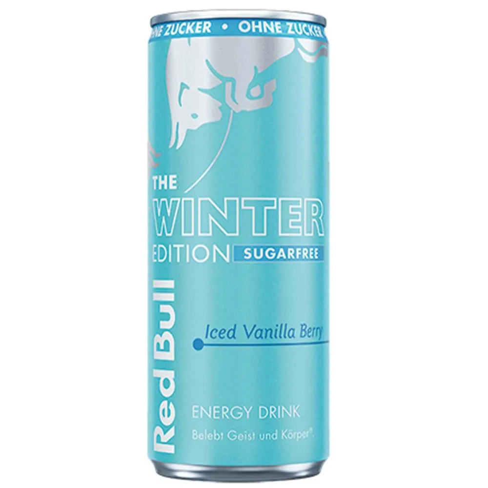 مشروب طاقة ريدبول ايس فانيلا بدون سكر 250 مل/REDBULL ICED VANILLA FREE SUGAR 250 ML