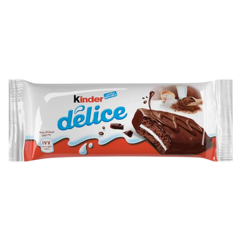 كيندر كيك ديلايس بالكاكاو والحليب 39  جم/KINDER DELICE COCOA & MILK 39 G