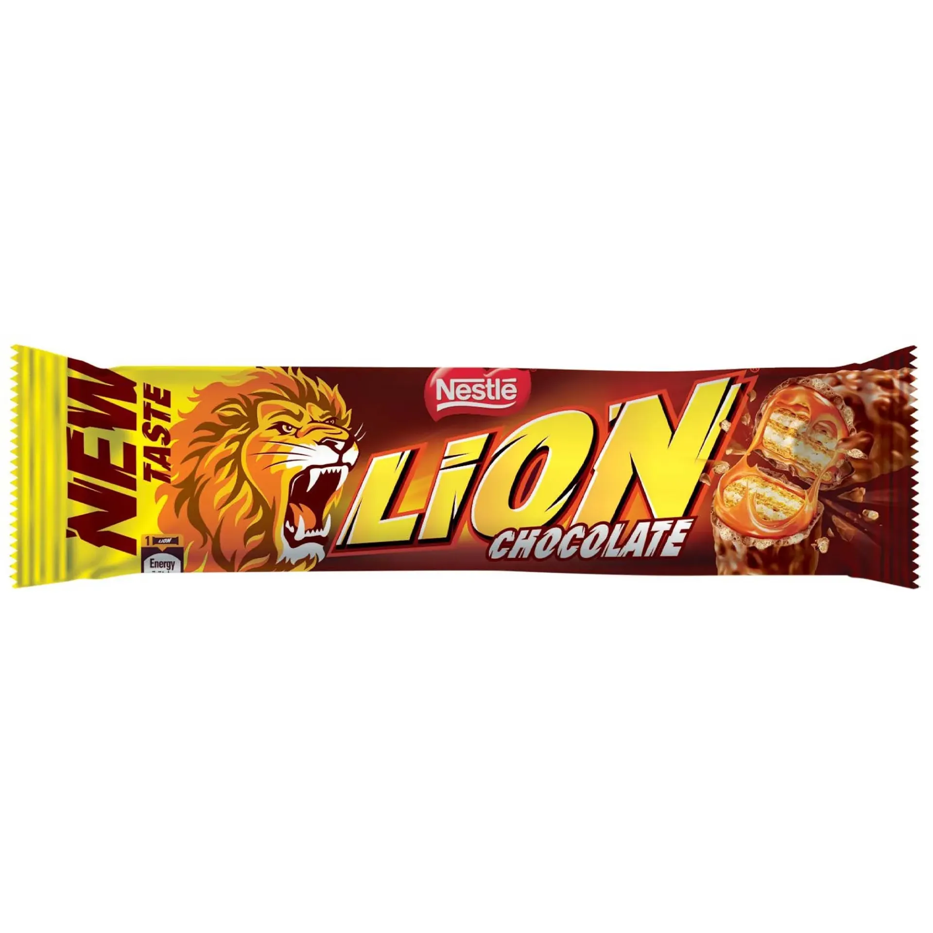 نستلة لايون ويفر بحبوب القمح والكراميل وشوكولاتة الحليب 42 جم/NESTLE LION WAFER WITH CARAMEL AND WHEAT CEREAL& MILK CHOCOLATE 42 G