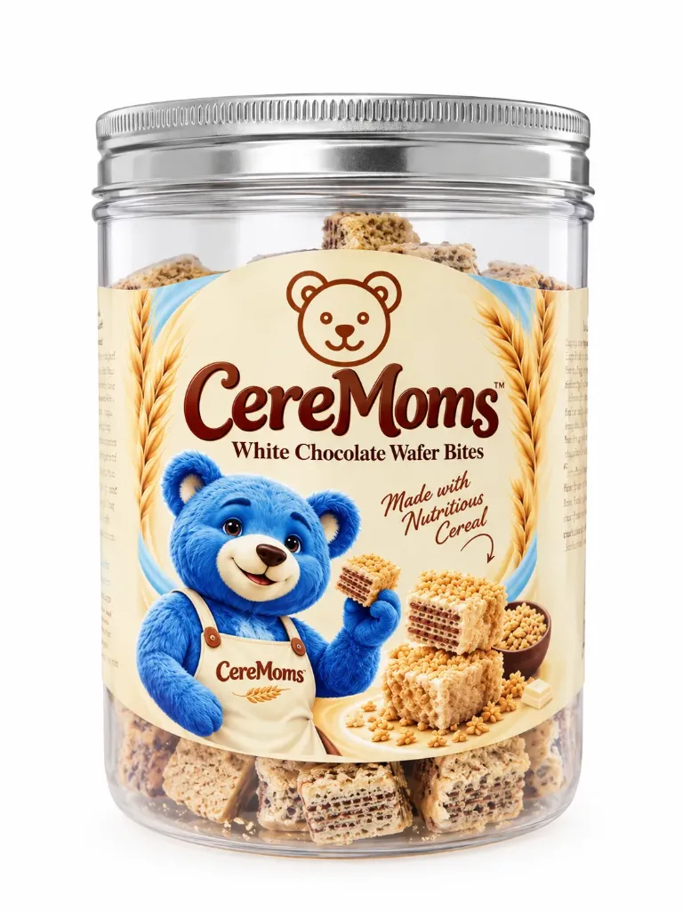 سيرى مامز ويفر الشوكولاتة البيضاء 200  جم/CEREMOMS WHITE CHOCOLATE WAFER BITES 200 G