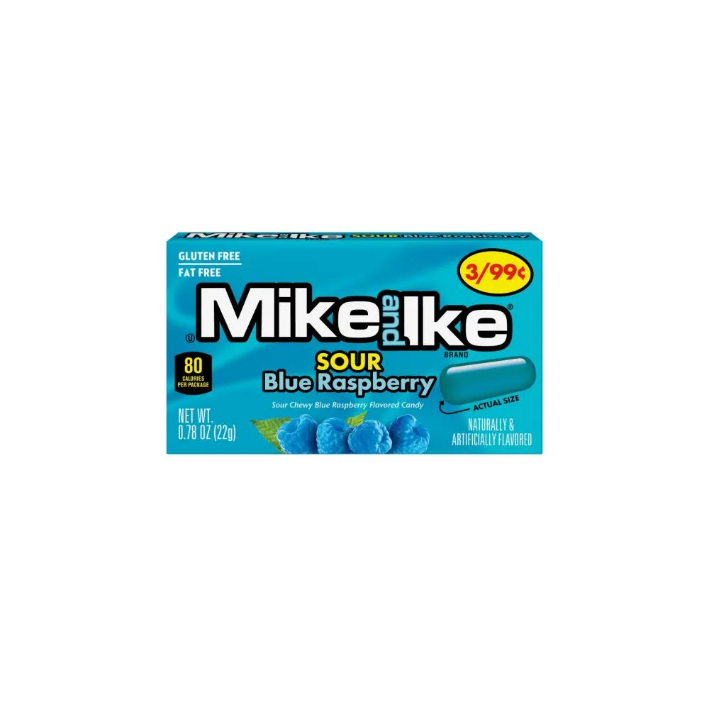 مايك اند ايك سور التوت الأزرق 22  جم/MIKE AND IKE SOUR BLUE RASPBERRY 22 G