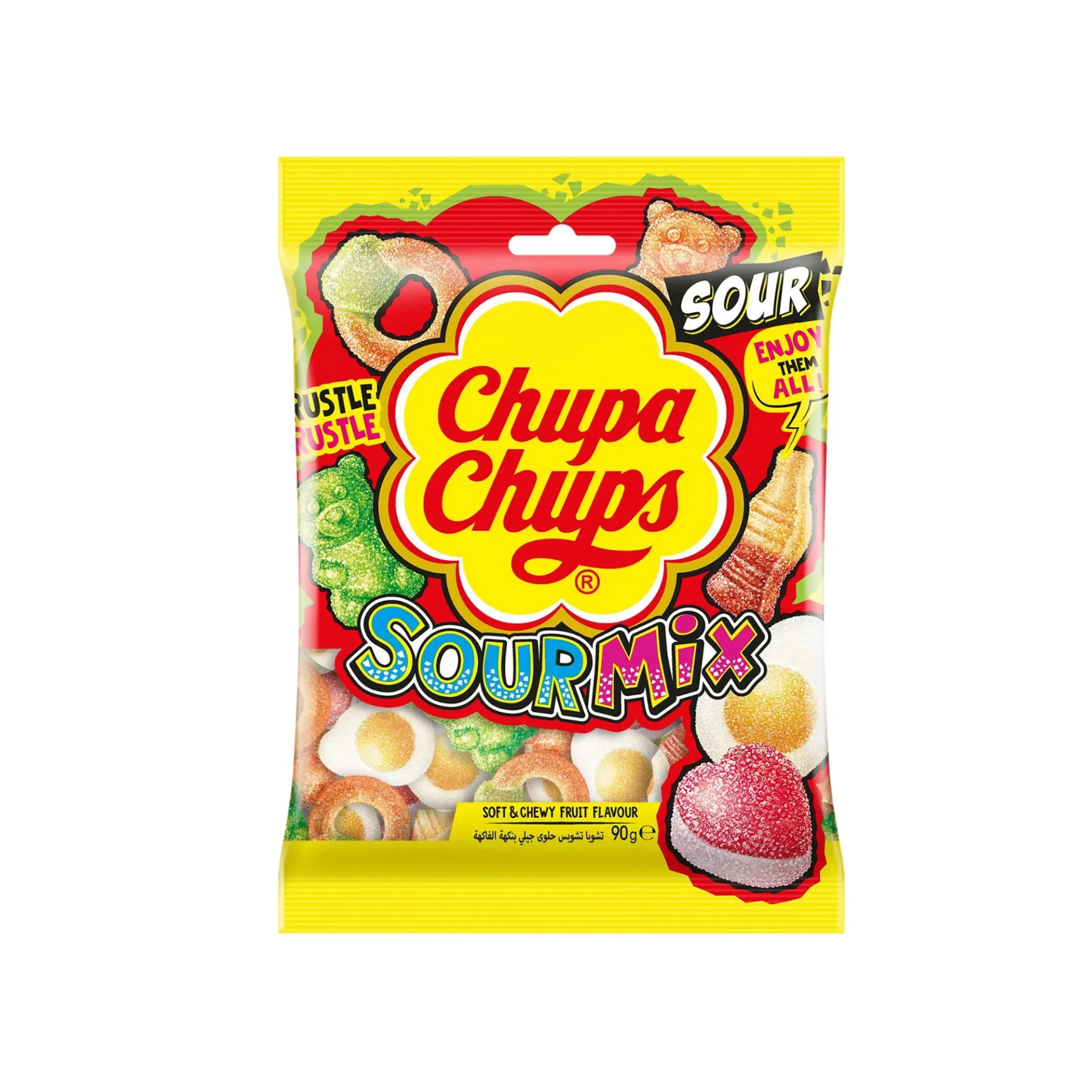تشوبا تشوبس سور ميكس جيلى 90  جم/CHUPA CHUPS SOUR MIX GUMMY 90 G